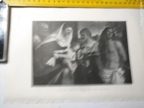 Arte: año 1935 - arte religioso , virgen con los santos